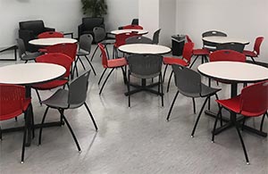 Break Room dining tables and chairs