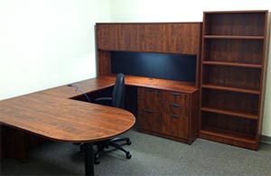 SWA desk and bookshelf